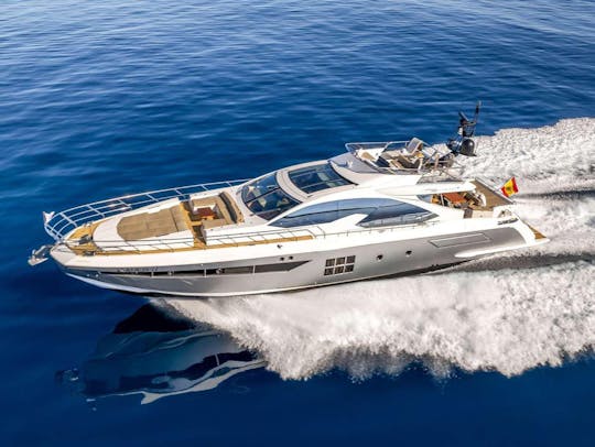 Gran Abe II Azimut 77S 💎 Power Mega Yacht Rental In Eivissa, Illes Balears.