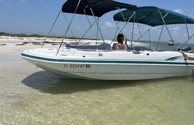 Beautiful 24 foot Hurricane Deck boat with brand new custom double shade cover!