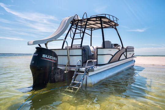 The Premium Edition Ultimate Party Pontoon With Slide for up to 14 people