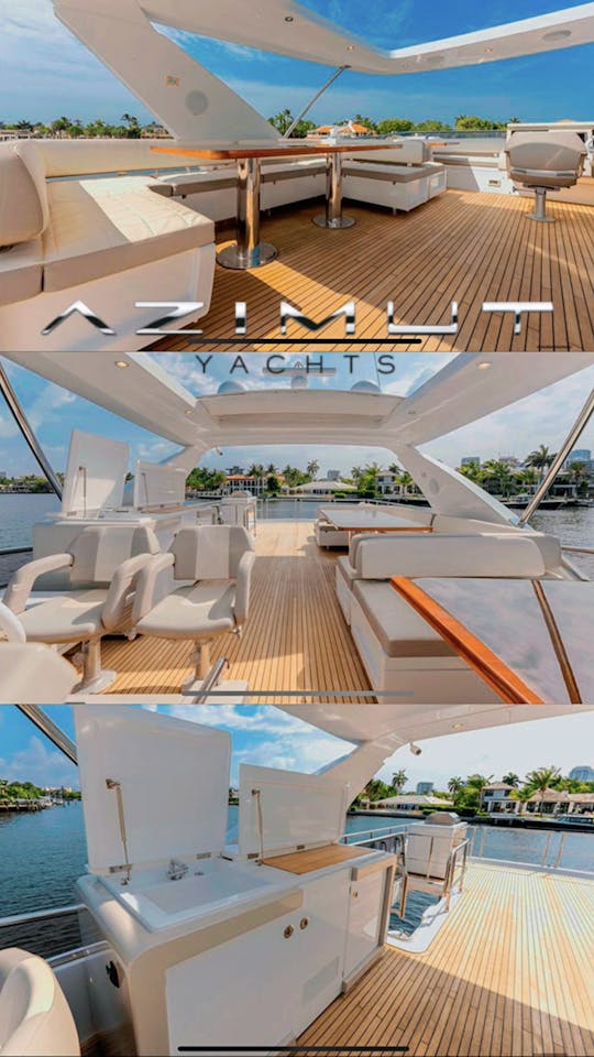⭐️⭐️⭐️⭐️⭐️ Enjoy this wonderful 75' Azimut Yacht in Miami.
