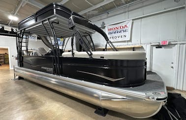 2023 Tritoon With Slide on Lake Norman