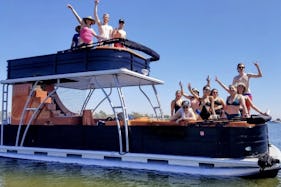32’ Double Decker Party Pontoon in Mission Bay with Slide!