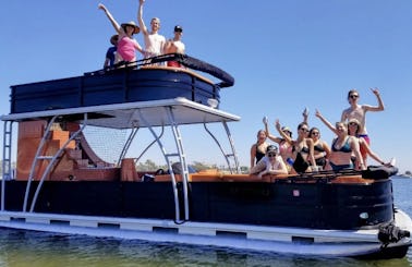 32’ Double Decker Party Pontoon in Mission Bay with Slide!