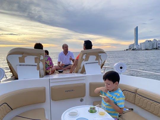 Cartagena Sunset & Bay Tour on a Large 38 feet Luxury Boat (Private Tour)