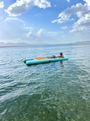 10' x 6' Floating Dock with ladder and tanning area