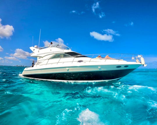 JETSKI INCLUDED!! Sea Ray 45 Flybridge Yacht for Charter in Cancun