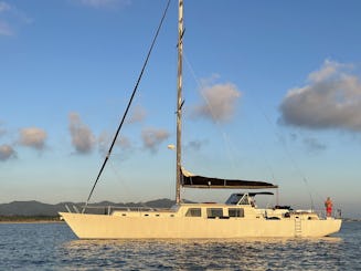 Spacious, fast 80 foot sailboat with a hot tub