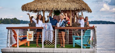 18 Passenger Floating Tiki Paradise Pontoon for up to 18 people!