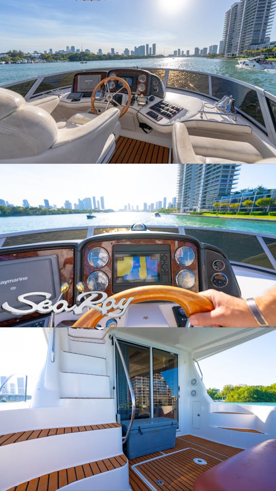 ⭐️⭐️⭐️⭐️⭐️ Aproveite este maravilhoso barco marítimo Ray Sedan Bridge de 50 pés em Miami.