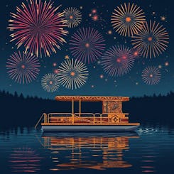 CRUCERO DE FUEGOS ARTIFICIALES 🎇 LAGO AUSTIN