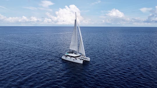 3 courses dinner & sunset cruise on a luxury catamaran up to 12 guests