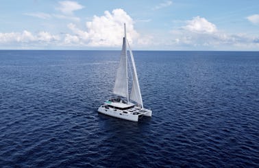 3 courses dinner & sunset cruise on a luxury catamaran up to 12 guests