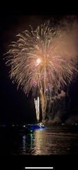 Sag Harbor Fireworks show on the water aboard a 41' catamaran