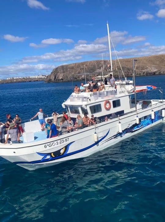 Puerto Calero Katfish cruises, a very spacius katamaran ready for you!