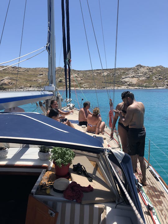 Atlantic 61FT Sailing Yacht, half/full day charter around Mykonos island