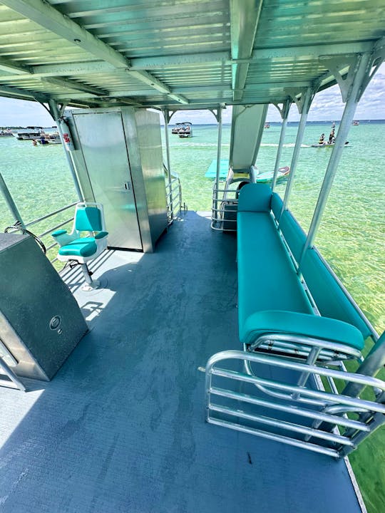 Private Double Slide Pontoon Charter w/Restroom (Up to 12)