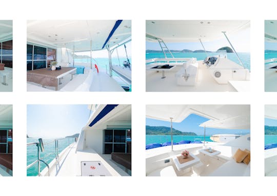 Location de catamaran à moteur Leopard de luxe de 51 pieds à Phuket