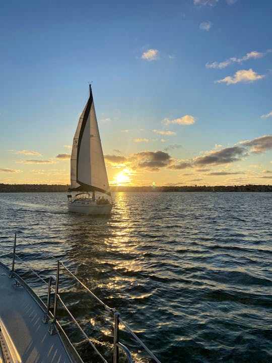 San Diego Sunset & Sunshine Sailing Tour on our Catalina 36 MK1 Sailboat