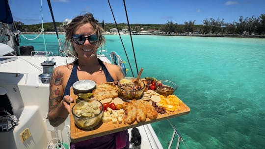 Aventura en las Bahamas: barco, capitán, chef, comidas, excursiones, juguetes y combustible 