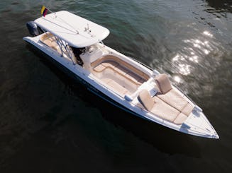 Bateau de 41 pieds pour les familles et les groupes d'amis dans les îles Rosario et Baru