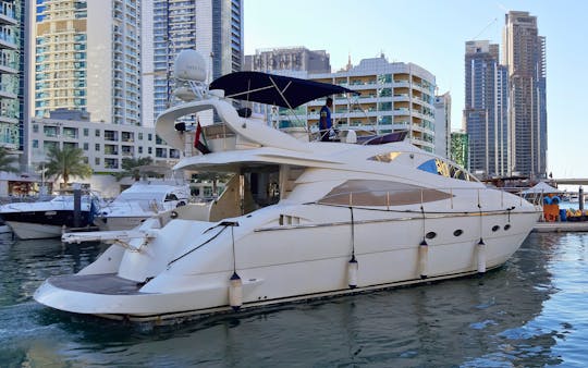 58 ft Yacht Rental by Al Yusr Yachts in Dubai Marina – Up to 20 Guests