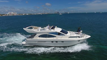 50' Azimut Yacht GMBAZ51FLY Flybridge 2008 rent a boat in Cancun