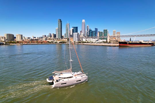38' Catamaran Sailing in San Francisco