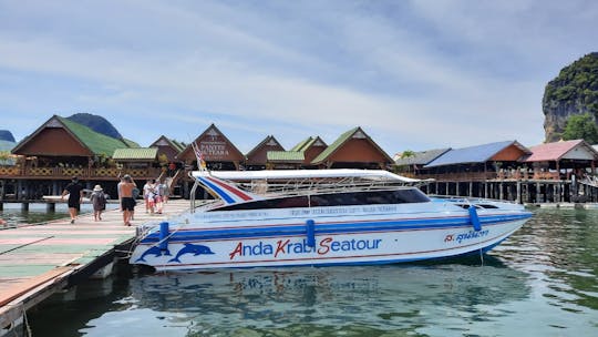 Passeio turístico pela Ilha James Bond e viagem de canoagem marítima em lancha, saindo de Krabi