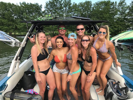 Book the 2018 Supra Bowrider at $220/hour on Lake Austin