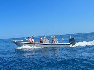 Bateau 22 Bay pour petits groupes | Croisière, banc de sable, pêche, quai et dîner !