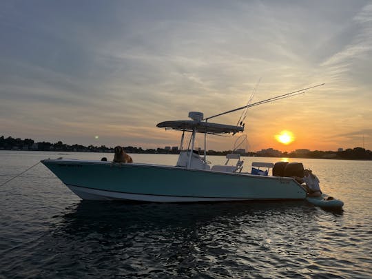 Aventura de barco personalizada no som | Console Seacraft Pacific Center de 25 pés