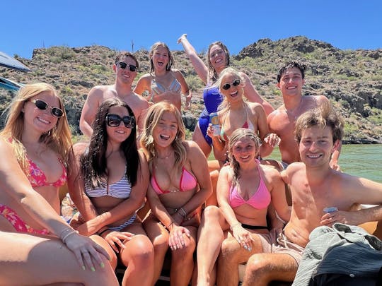 Enjoy a carefree day at Saguaro Lake with Captain Sheldon on a new 2024 wakeboat