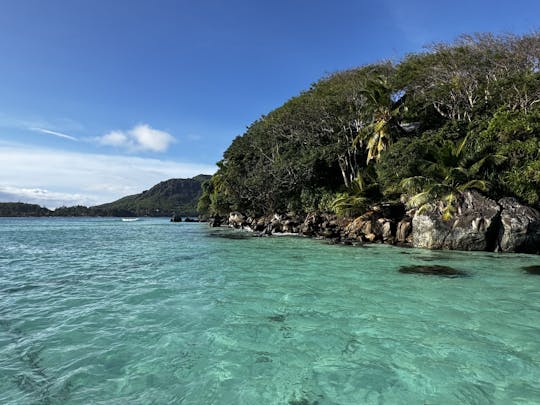 Excursão de barco privada de dia inteiro (Baie Ternay) ao Parque Marinho 