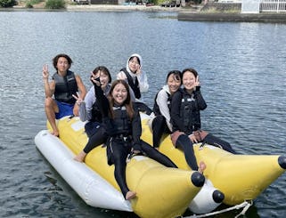 バナナボートで風を全身に感じよう＠琵琶湖！ Banana boat at Lake Biwa- Best activity for a group!!