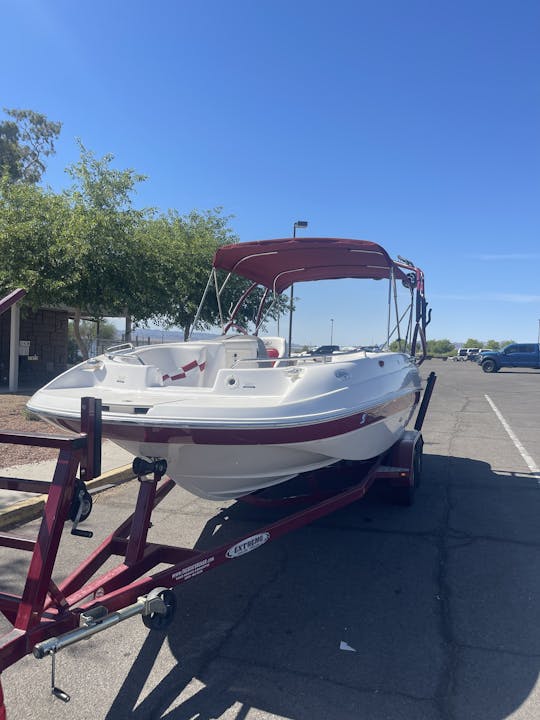 23ft Ebbtide Deck Boat for Awesome Day on Lake Havasu with Captain Ryan!