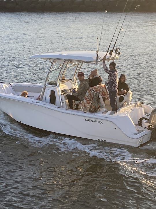 ¡Se alquila un precioso barco con consola central para pesca/crucero en el océano!