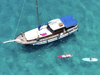 Gulet turco de 55 pés com grandes espaços para desfrutar do belo mar de Maiorca