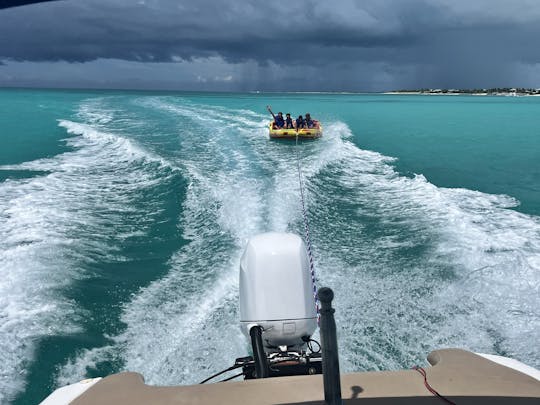 Fun Tubing And Banana ride In Turks and Caicos With 20ft Yamaha powerboat