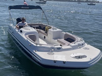 "ALLEGRIA' is a 24,2" Hurricane with bimini and plenty of seating. 