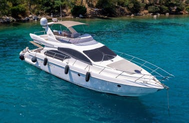 Azimut 50ft Luxury Motor Yacht in Bodrum for 6 guests overnight