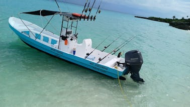 Pesca y esnórquel en alta mar en una Yamaha de 25 pies