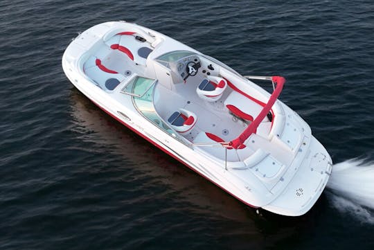 Spacious Deck Boat at Lake Livingston