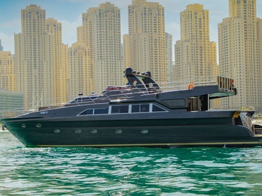 Explore Dubai with our 95ft Blackpearl Power Mega Yacht