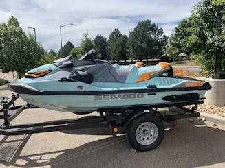 Pair of 2023 Sea-Doo WAKE PRO 230 jet skis for rent in Loveland, Colorado