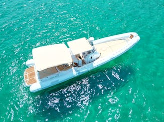 Barco “GOAT” Sacs Stratos 42 RIB para alugar em Ibiza! Reajuste 2023