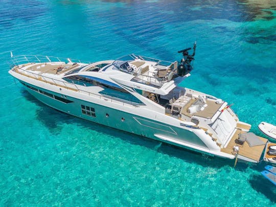 Gran Abe II Azimut 77S 💎 Power Mega Yacht Rental In Eivissa, Illes Balears.