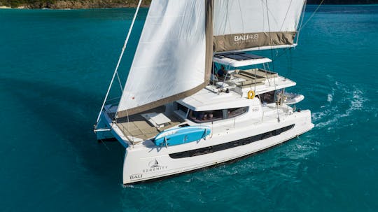 49' All Inclusive Private Luxury Sailing Charter Catamaran With Captain & Chef