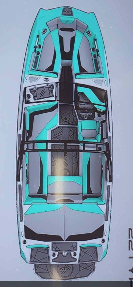Plaisir aquatique en wakeboat ATX 2023 de 22 pieds - jusqu'à 10 personnes ✨️🥳