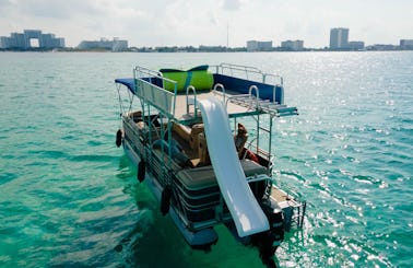 30' Pontoon Family Boat #GMBPONTOON rental in Cancun 
