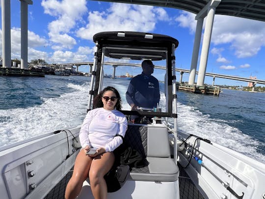 Porcos nadadores e snorkel na praia em família 